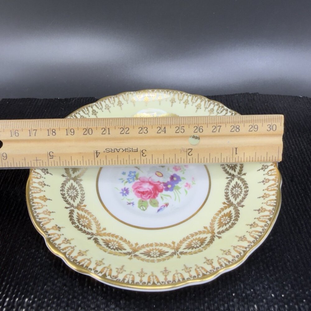 Antique Paragon Cabbage Rose Tea Cup and Saucer Set Heavy Gold Pattern England - Picture 4 of 16